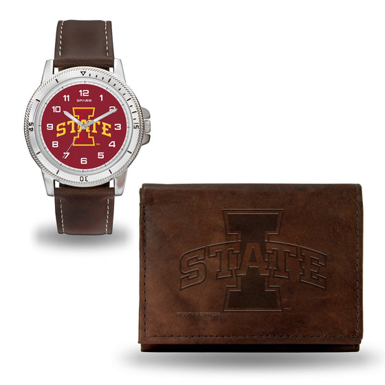 IOWA STATE ISU Cyclones BROWN WATCH AND WALLET (Rico) - 757 Sports Collectibles