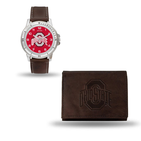 OHIO STATE BROWN WATCH AND WALLET (Rico) - 757 Sports Collectibles