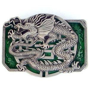 Oriental Dragon  Enameled Belt Buckle (SSKG) - 757 Sports Collectibles