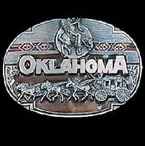 Oklahoma Enameled Belt Buckle (SSKG) - 757 Sports Collectibles