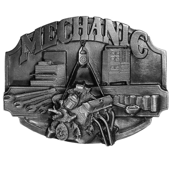 Mechanic Antiqued Belt Buckle (SSKG) - 757 Sports Collectibles