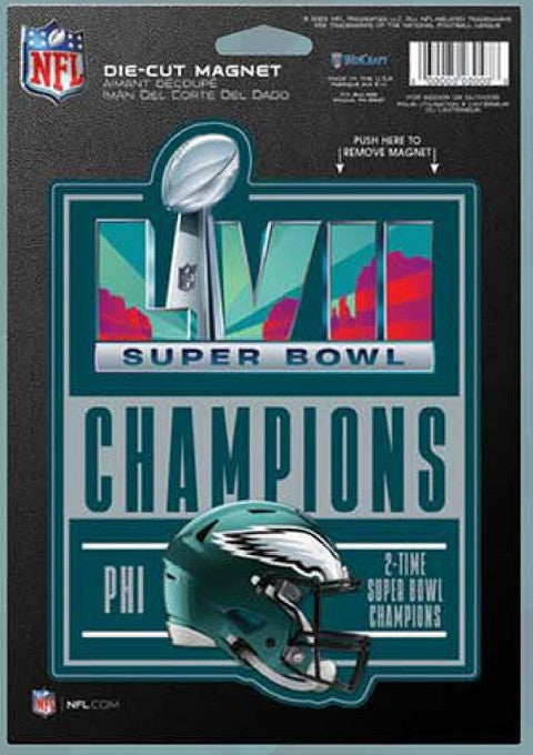 Philadelphia Eagles Super Bowl LVII 6"x9" Die Cut Magnet