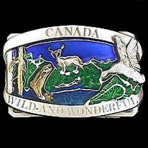 Canada Wild/Wonderful Enameled Belt Buckle (SSKG) - 757 Sports Collectibles