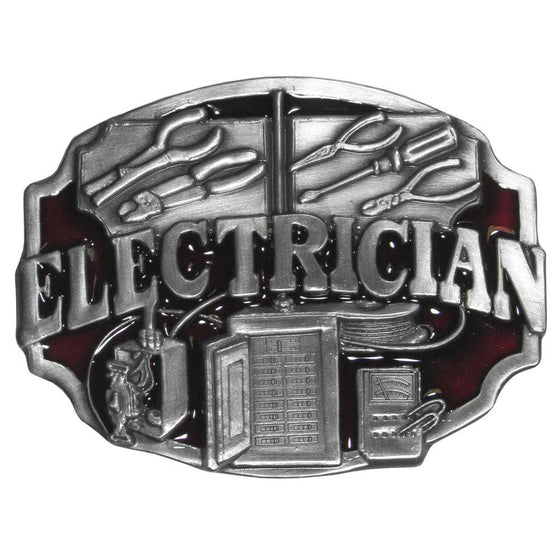 Electrician  Enameled Belt Buckle (SSKG) - 757 Sports Collectibles