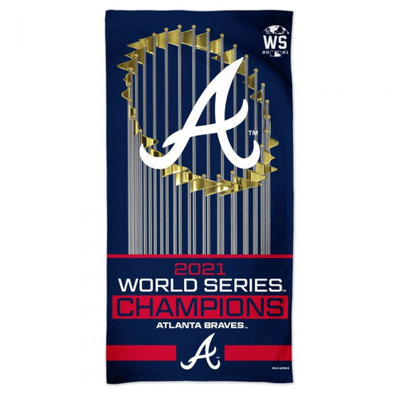 WORLD SERIES CHAMPIONS ATLANTA BRAVES WORLD SERIES SPECTRA BEACH TOWEL 30" X 60"