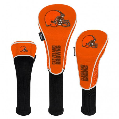 Cleveland Browns Headcovers - Set of 3 -  Driver, Fairway, Hybrid