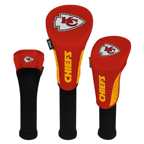 Kansas City Chiefs Headcovers - Set of 3 -  Driver, Fairway, Hybrid