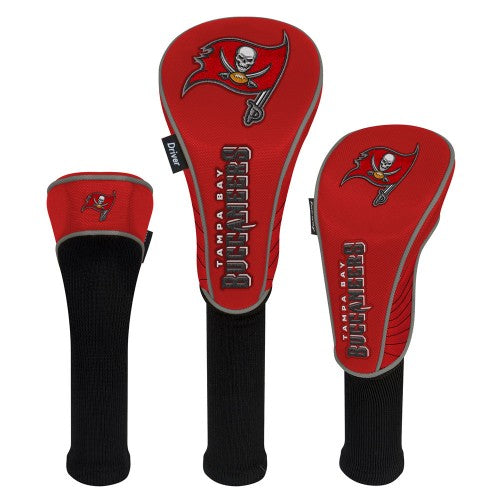 Tampa Bay Buccaneers Headcovers - Set of 3 -  Driver, Fairway, Hybrid