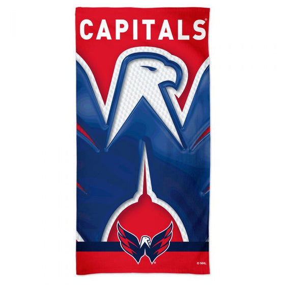 WASHINGTON CAPITALS SPECTRA BEACH TOWEL 30" X 60"