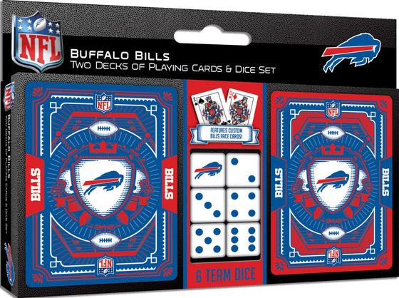 Buffalo Bills NFL 2-Pack Playing cards & Dice set