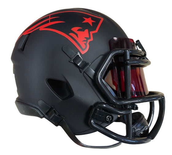 New England Patriots Eclipse Speed Mini Helmet with Red Visor