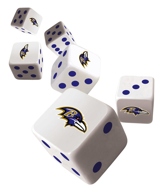 NFL Baltimore Ravens 6 Piece D6 Gaming Dice Set