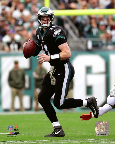 Philadelphia Eagles Carson Wentz 8x10 Photo Action Spotlight Throw Set Up Forward