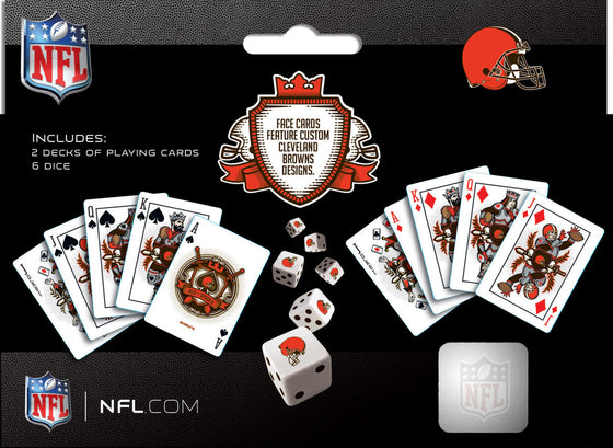 NFL Cleveland Browns 2-Pack Playing cards & Dice set