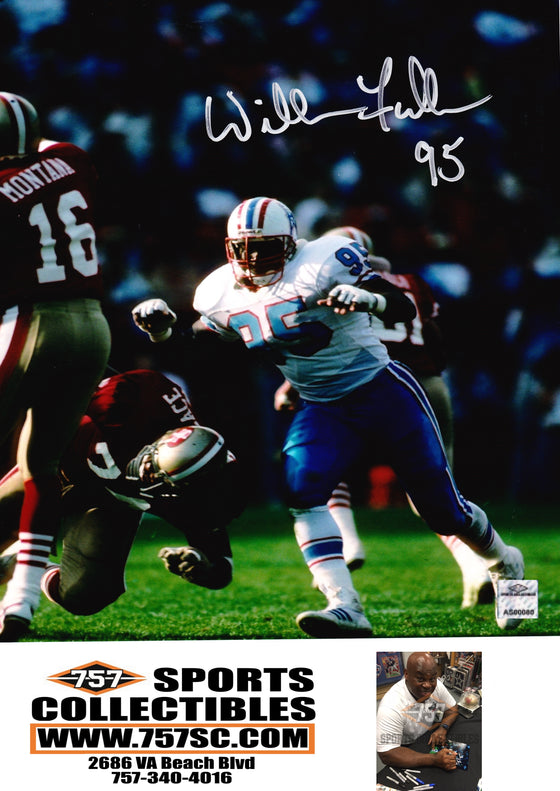 Houston Oilers William Fuller Signed Autographed 8x10 Photo 2 (JSA PSA Pass) 757