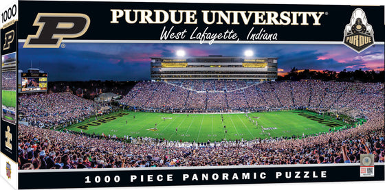 Stadium Panoramic - Purdue Boilermakers 1000 Piece Puzzle - Center View