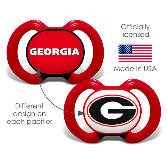 Georgia Bulldogs NCAA Baby Fanatic Pacifier 2-Pack