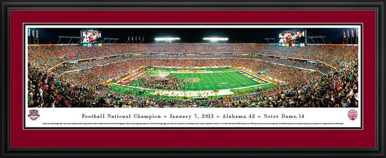 BCS 2013 Football Champions - Alabama - Deluxe Frame - 757 Sports Collectibles