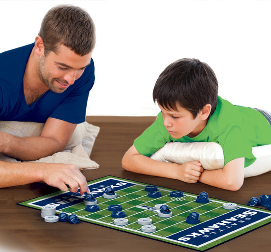 Seattle Seahawks NFL Checkers Board Game