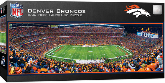 Stadium Panoramic - Denver Broncos 1000 Piece NFL Sports Puzzle - Center View