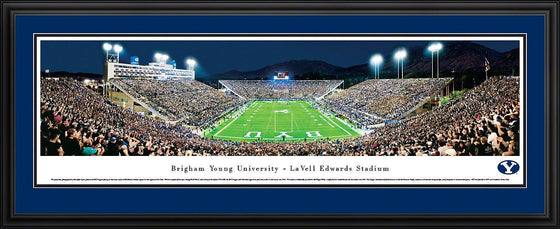 Brigham Young Football - End Zone - Deluxe Frame - 757 Sports Collectibles