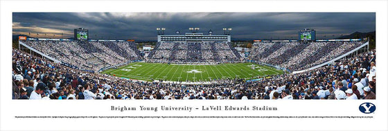 Brigham Young Football - 50 Yard Line - Unframed - 757 Sports Collectibles