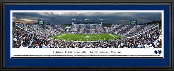 Brigham Young Football - 50 Yard Line - Deluxe Frame - 757 Sports Collectibles