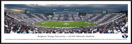 Brigham Young Football - 50 Yard Line - Standard Frame - 757 Sports Collectibles