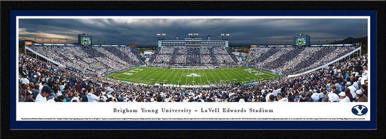 Brigham Young Football - 50 Yard Line - Select Frame - 757 Sports Collectibles