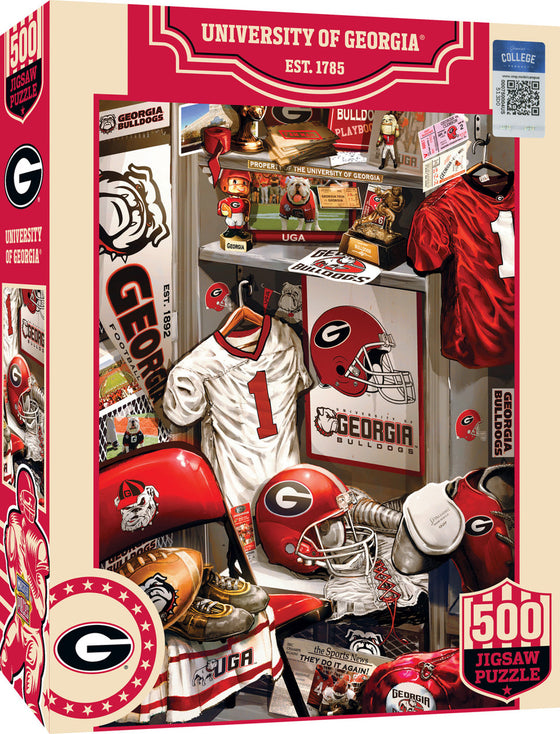 Georgia Bulldogs Locker Room - 500 Piece NCAA Sports Puzzle