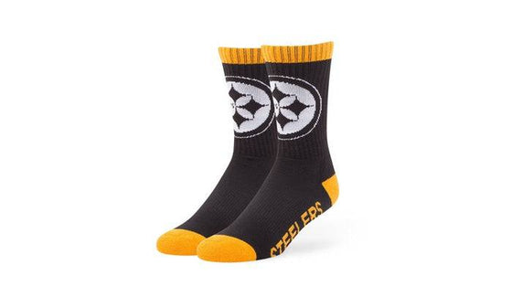 Pittsburgh Steelers 47 Bolt Sports Socks Size L (One Pair) - 757 Sports Collectibles