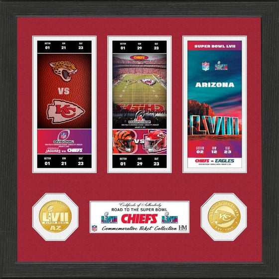 Kansas City Chiefs 2022 Road to Super Bowl LVII Commemorative Ticket Photo Mint