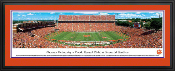 Clemson Football - 50 Yard Line - Deluxe Frame - 757 Sports Collectibles