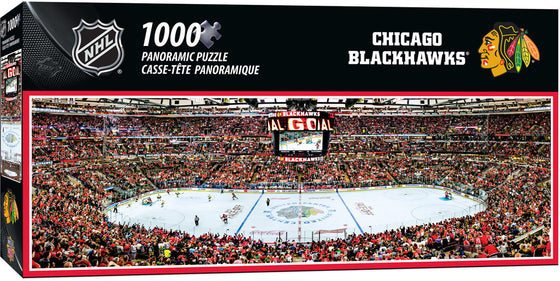 Stadium Panoramic - Chicago Blackhawks 1000 Piece Puzzle - Center View