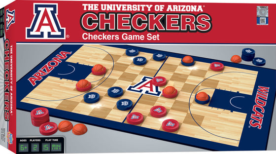 Arizona Wildcats Basketball NCAA Checkers Board Game