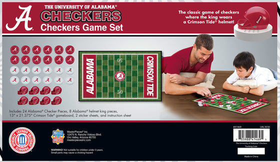 Alabama Crimson Tide NCAA Checkers Board Game