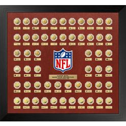 NFL Super Bowl Gold "Flip Coin" Collection (55 Coin Set Framed)