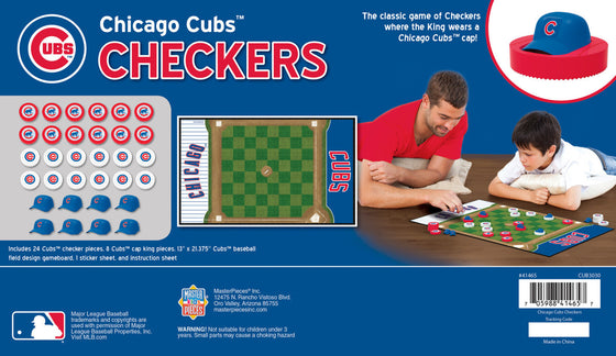 Chicago Cubs MLB Checkers Board Game