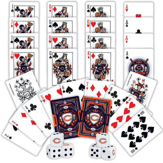 NFL Chicago Bears 2-Pack Playing cards & Dice set