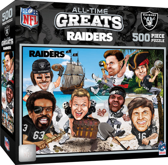 Las Vegas Raiders - All Time Greats 500 Piece NFL Sports Puzzle