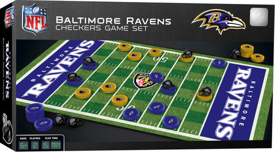 Baltimore Ravens NFL Checkers Board Game