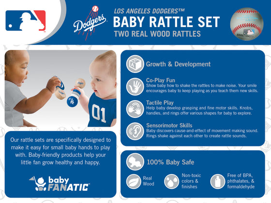 Los Angeles Dodgers MLB Baby Fanatic Rattle 2-Pack
