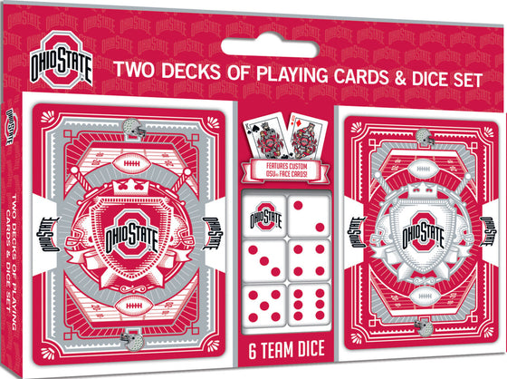 NCAA Ohio State Buckeyes 2-Pack Playing cards & Dice set