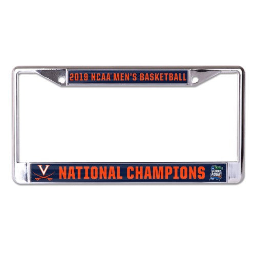 University of Virginia 2019 NCAA Men's Basketball National Champions  Laser-Cut Chrome License Plate Frame