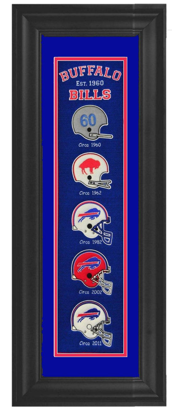 Buffalo Bills Framed Heritage Banner 12x34 - 757 Sports Collectibles