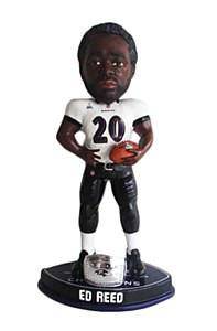 NFL Ed Reed Baltimore Ravens Super Bowl 47 XLVII Champs Bobblehead - 757 Sports Collectibles