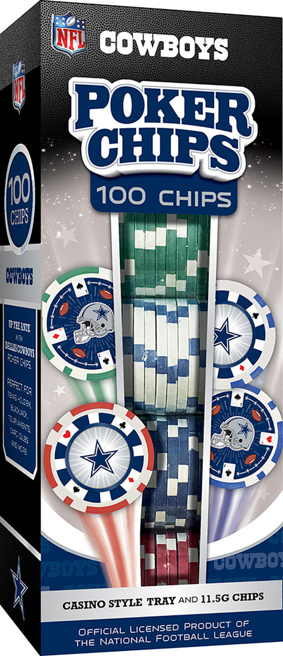 Dallas Cowboys 100 Piece NFL Poker Chips