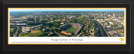 Georgia Tech - Campus Aerial - Deluxe Frame - 757 Sports Collectibles