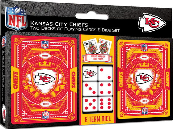 NFL Kansas City Chiefs 2-Pack Playing cards & Dice set