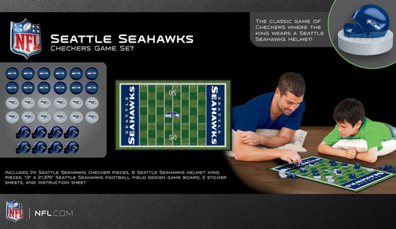 Seattle Seahawks NFL Checkers Board Game